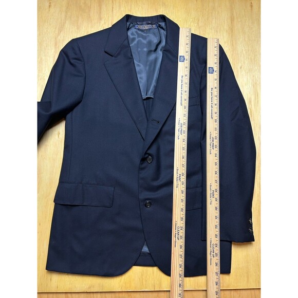 Brooks Brothers Golden Fleece 40S Blue 100% Wool Sport Coat Blazer (flaw) - Picture 2 of 14